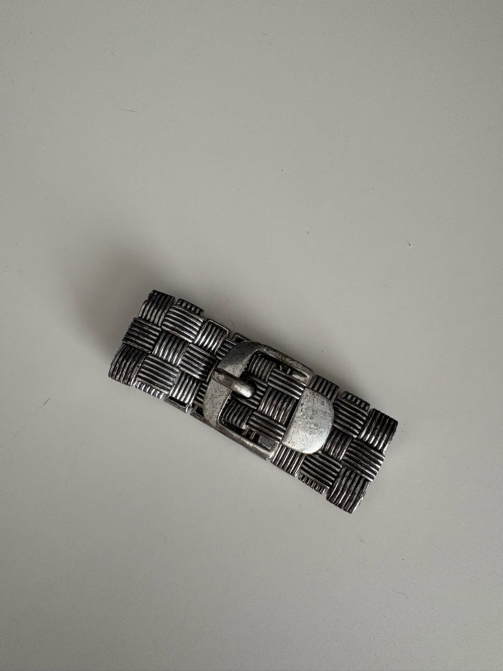 Metal Bracelet with Buckle - Silver